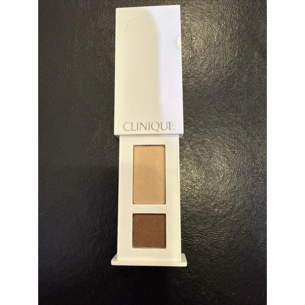 CLINIQUE ALL ABOUT SHADOW DUO SHADE‎ 01 LIKE MINK NEW IN BOX 0.06 Oz
